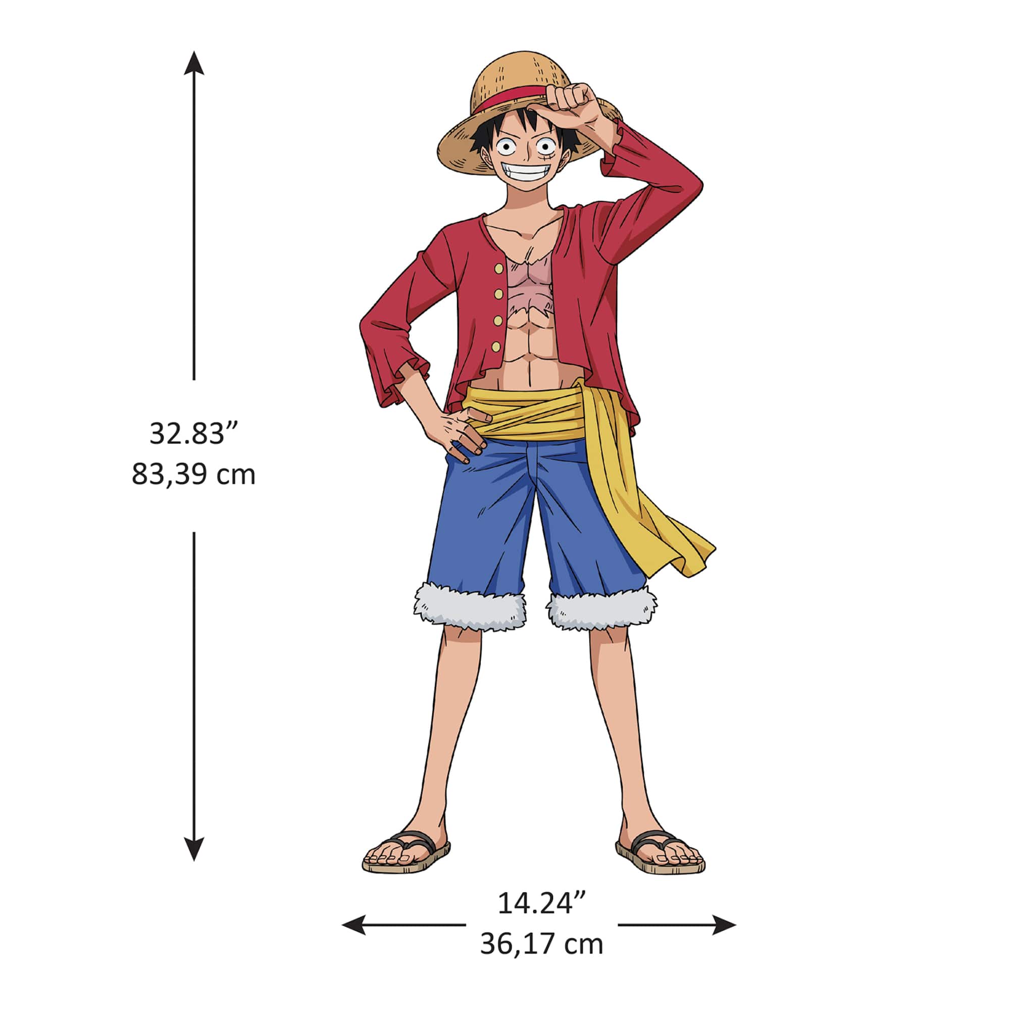 RoomMates One Piece Luffy Giant Peel & Stick Wall Decals